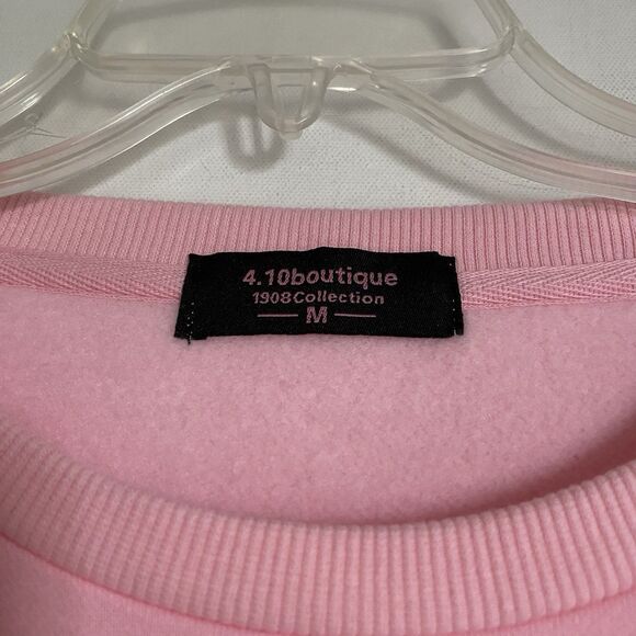 4.10 boutique Jack and Jill of America 1908 Sweatshirt Women M Pink Embossed - Picture 6 of 7